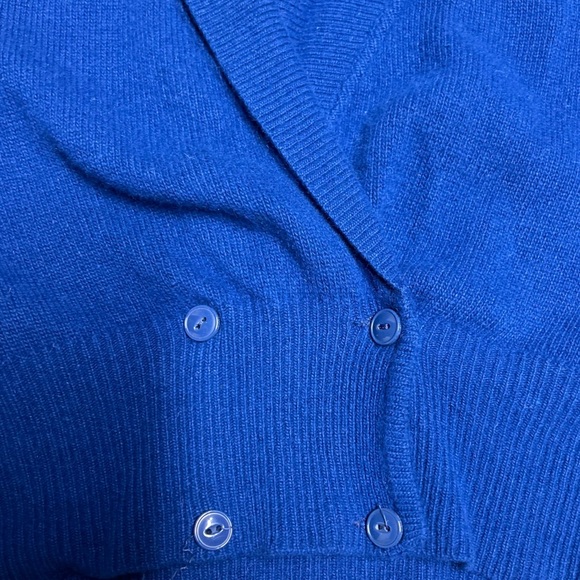 Vintage Benetton Made in Italy Blue Wool Rabbit Hair Sweater Vest Size EU 48 - Picture 3 of 11